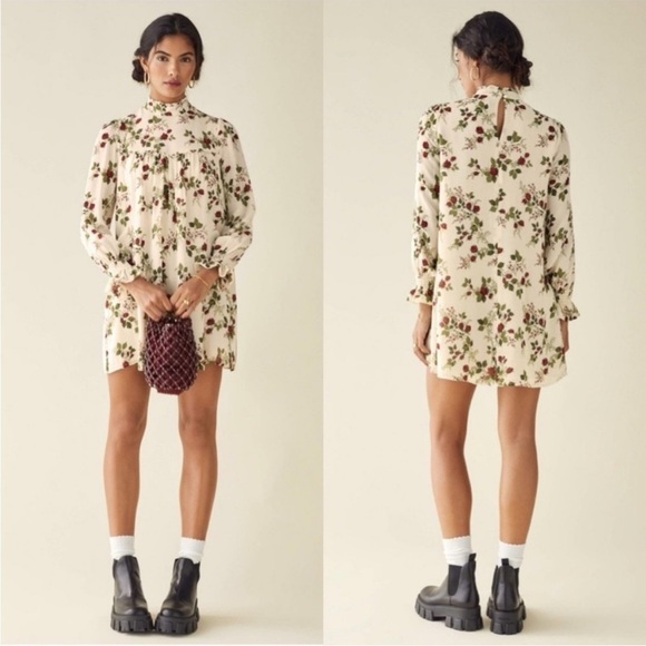 Reformation Jourdan Dress Regency Floral Print Size XL NEW - Picture 1 of 16